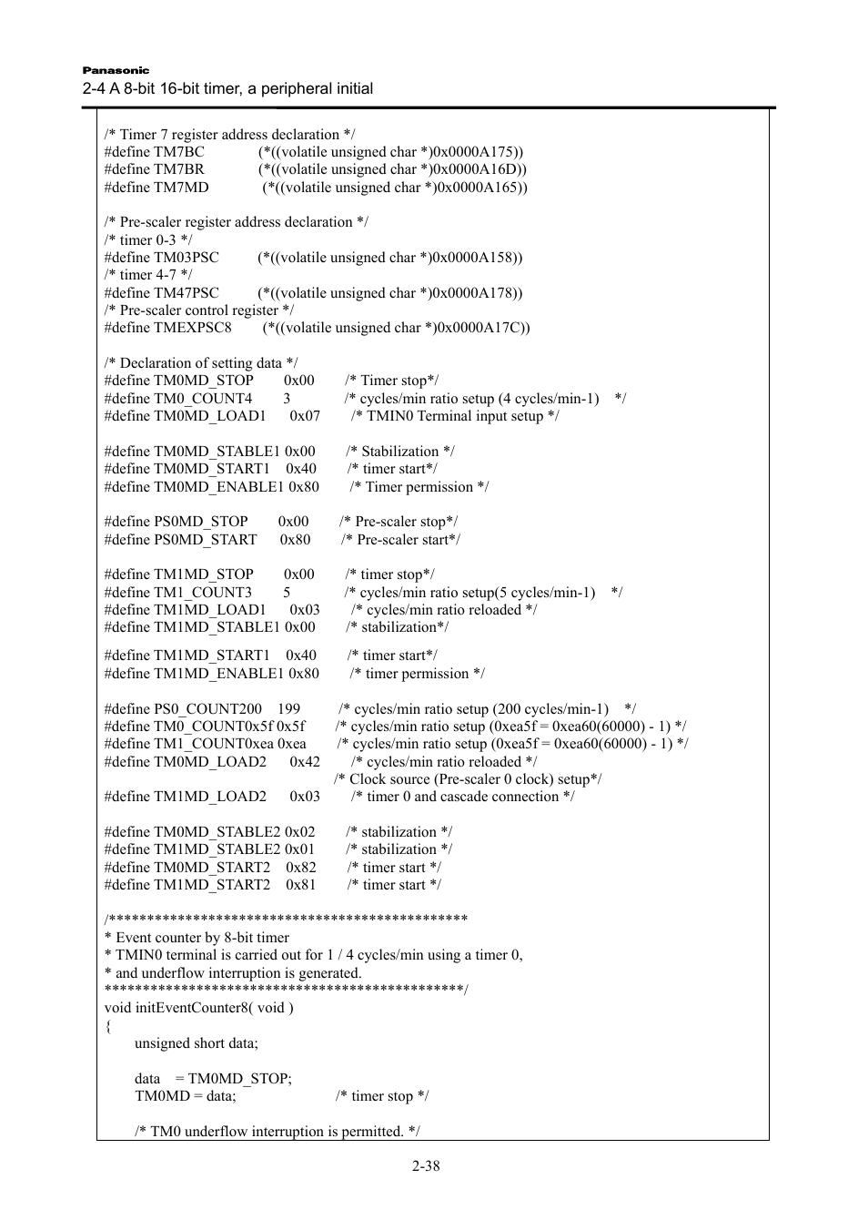 Panasonic PanaXSeries MN103S65G User Manual | Page 15 / 18