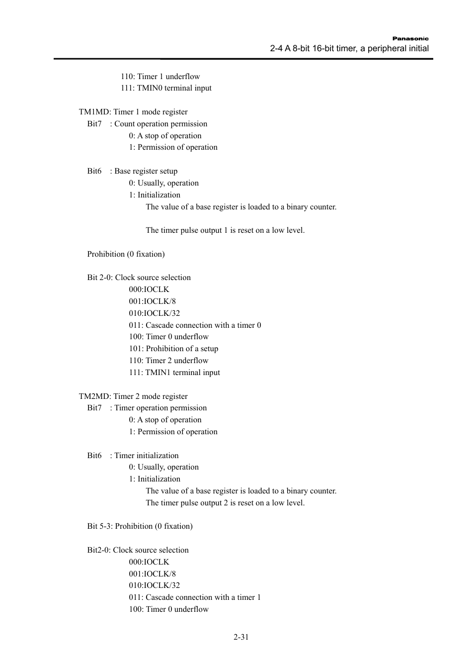 Panasonic PanaXSeries MN103S65G User Manual | Page 8 / 18