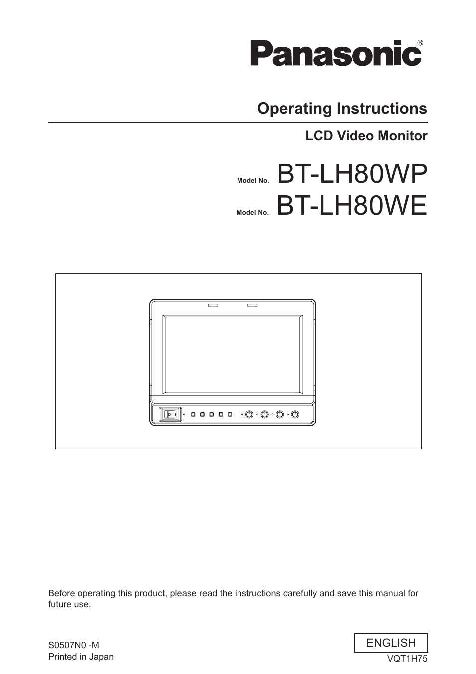 Panasonic BT-LH80WP User Manual | 38 pages