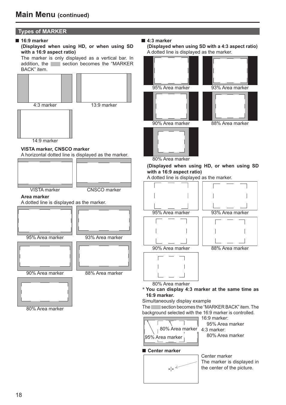 Main menu | Panasonic BT-LH80WP User Manual | Page 18 / 38