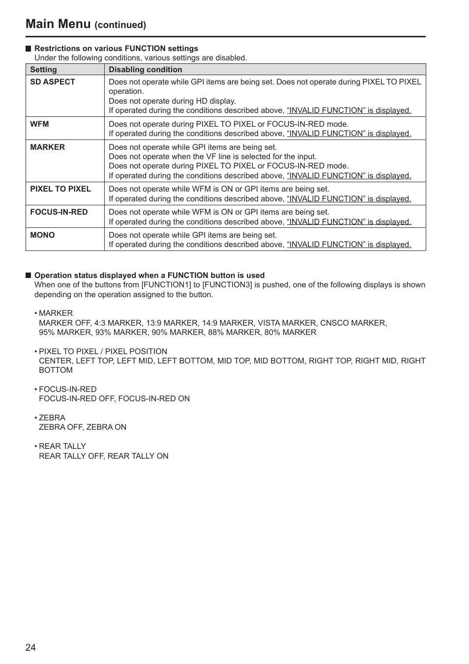 Main menu | Panasonic BT-LH80WP User Manual | Page 24 / 38