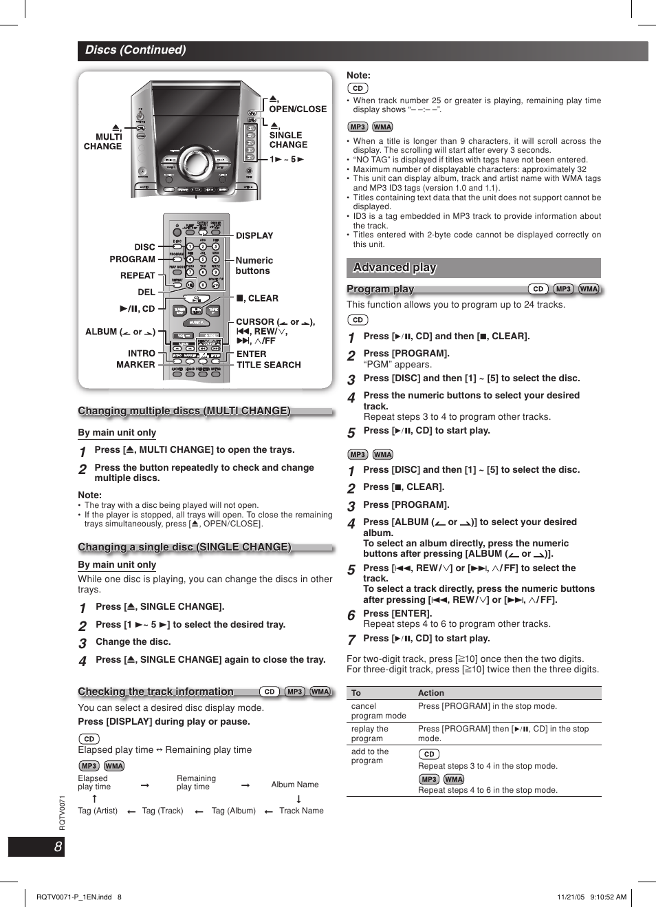 Panasonic SC-AK640 User Manual | Page 8 / 28