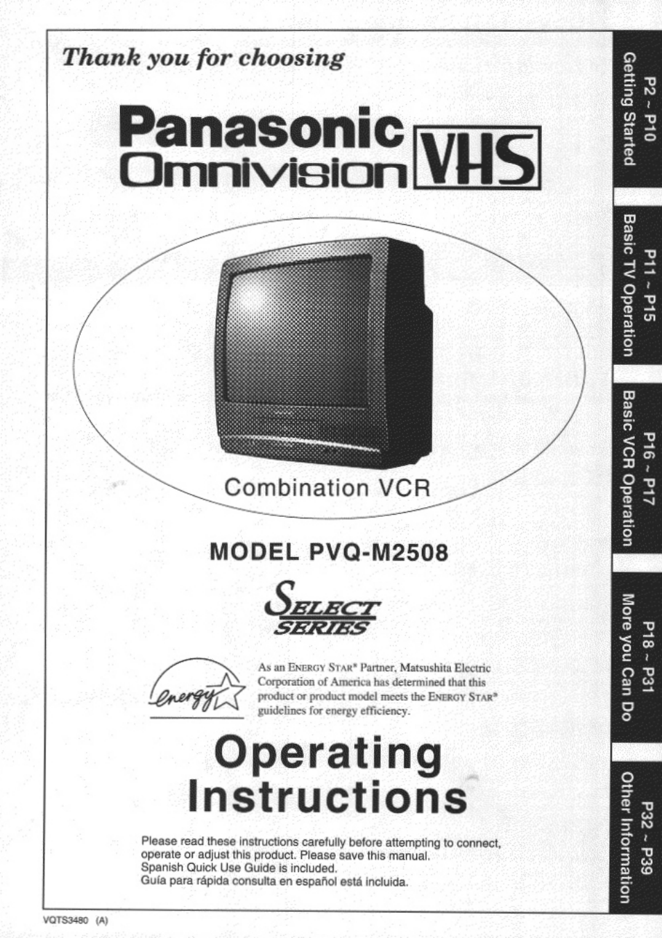 Panasonic PVQ-M2508 User Manual | 32 pages