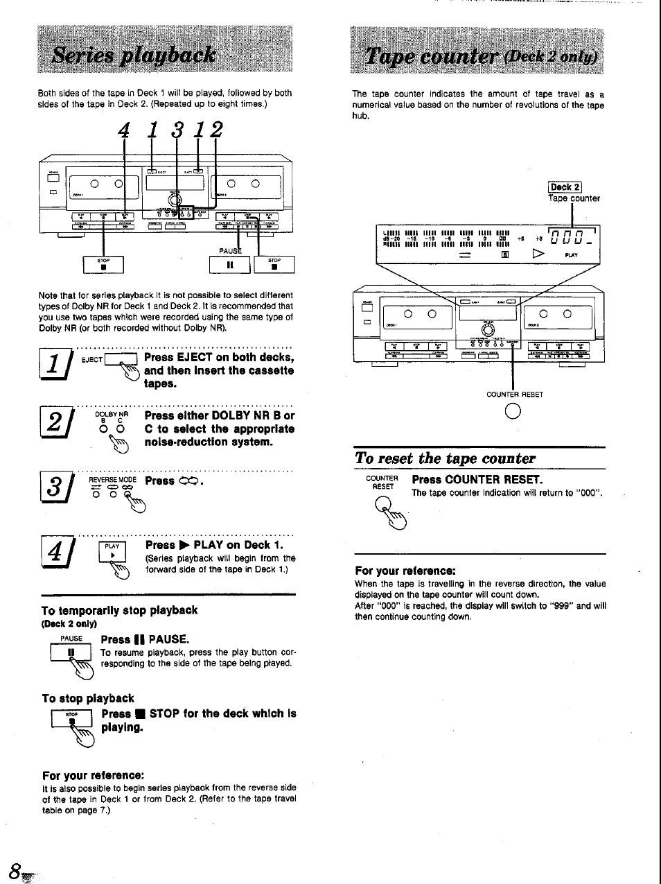 Panasonic RS-TR252 User Manual | Page 8 / 16