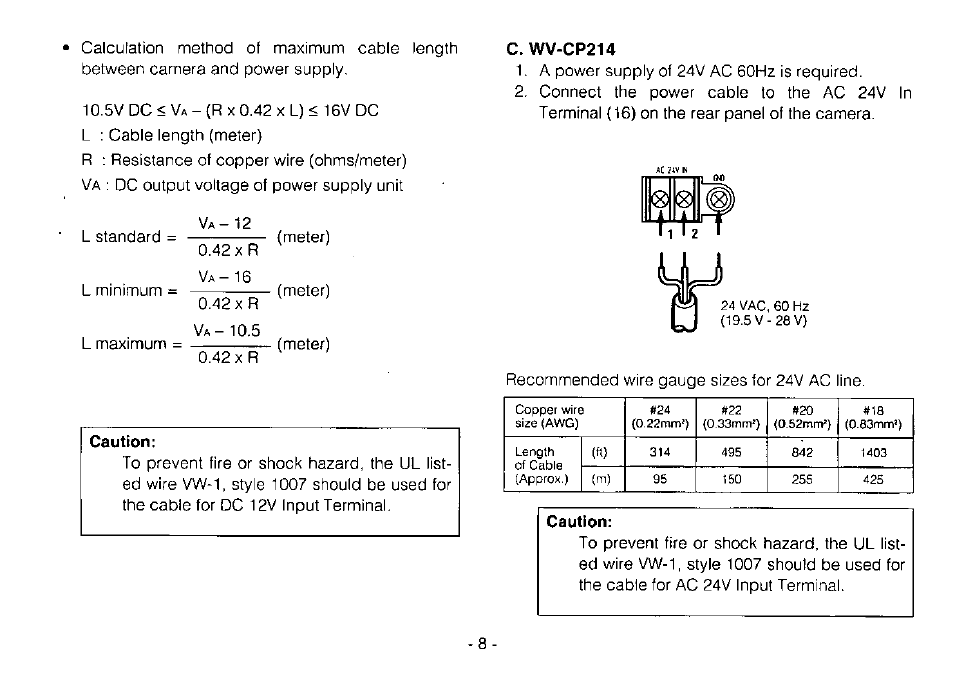 Panasonic WV-CP214 User Manual | Page 10 / 22