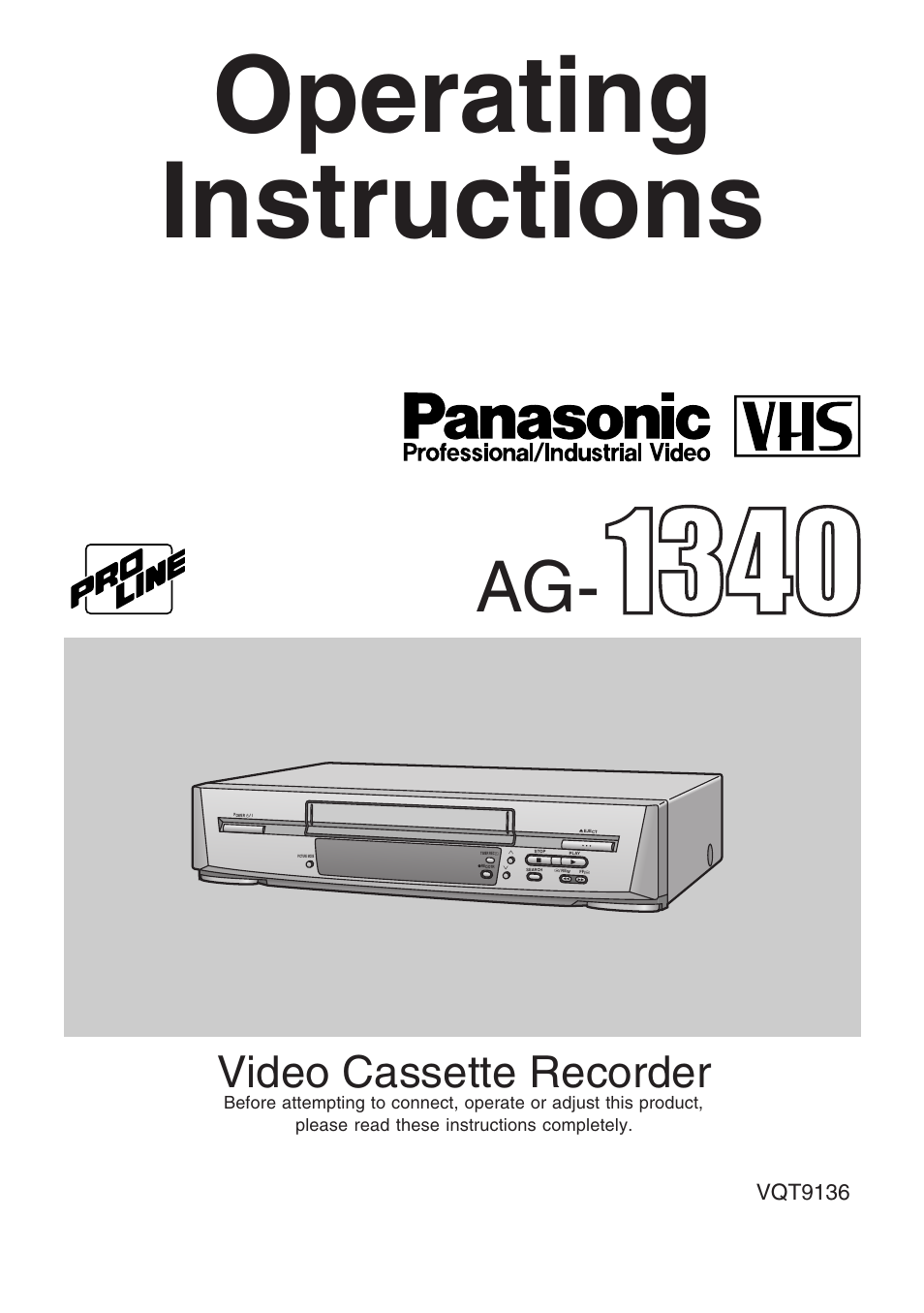 Panasonic AG-1340P User Manual | 42 pages