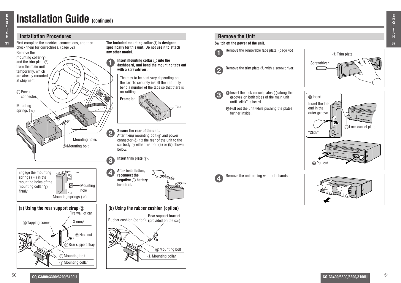 Installation guide | Panasonic C3100U User Manual | Page 20 / 24