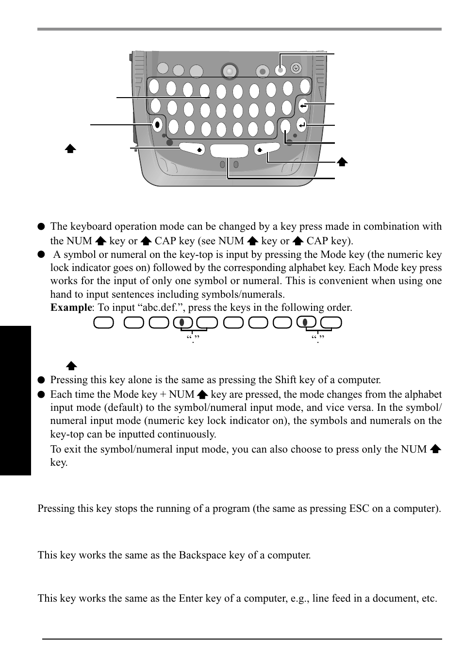 Keyboard | Panasonic CF-P1Series User Manual | Page 18 / 40