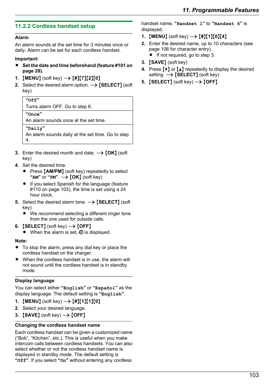 2 cordless handset setup | Panasonic KX-MB2060 User Manual | Page 103 / 160