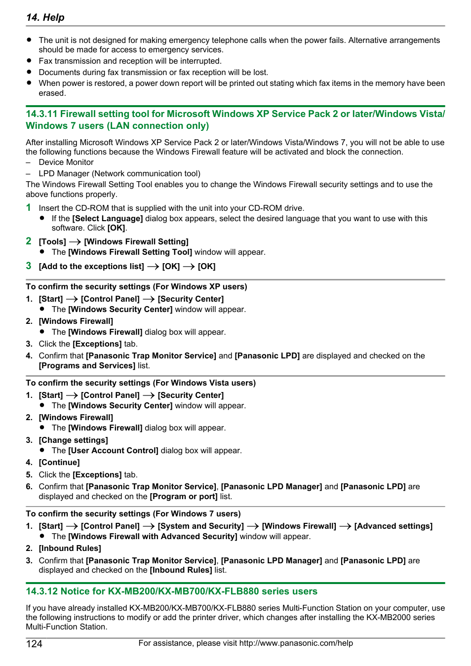 Panasonic KX-MB2060 User Manual | Page 124 / 160