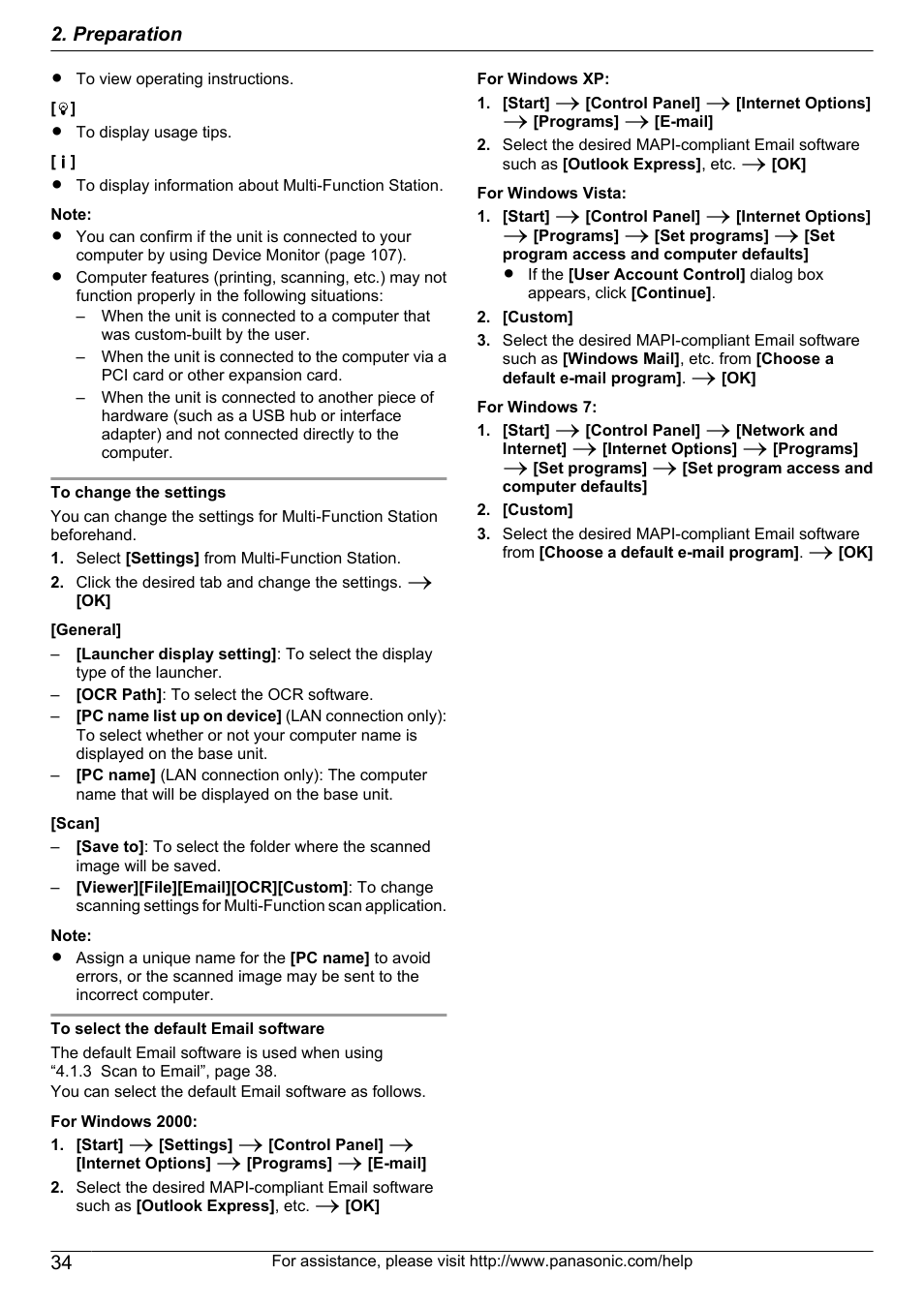 Preparation | Panasonic KX-MB2060 User Manual | Page 34 / 160