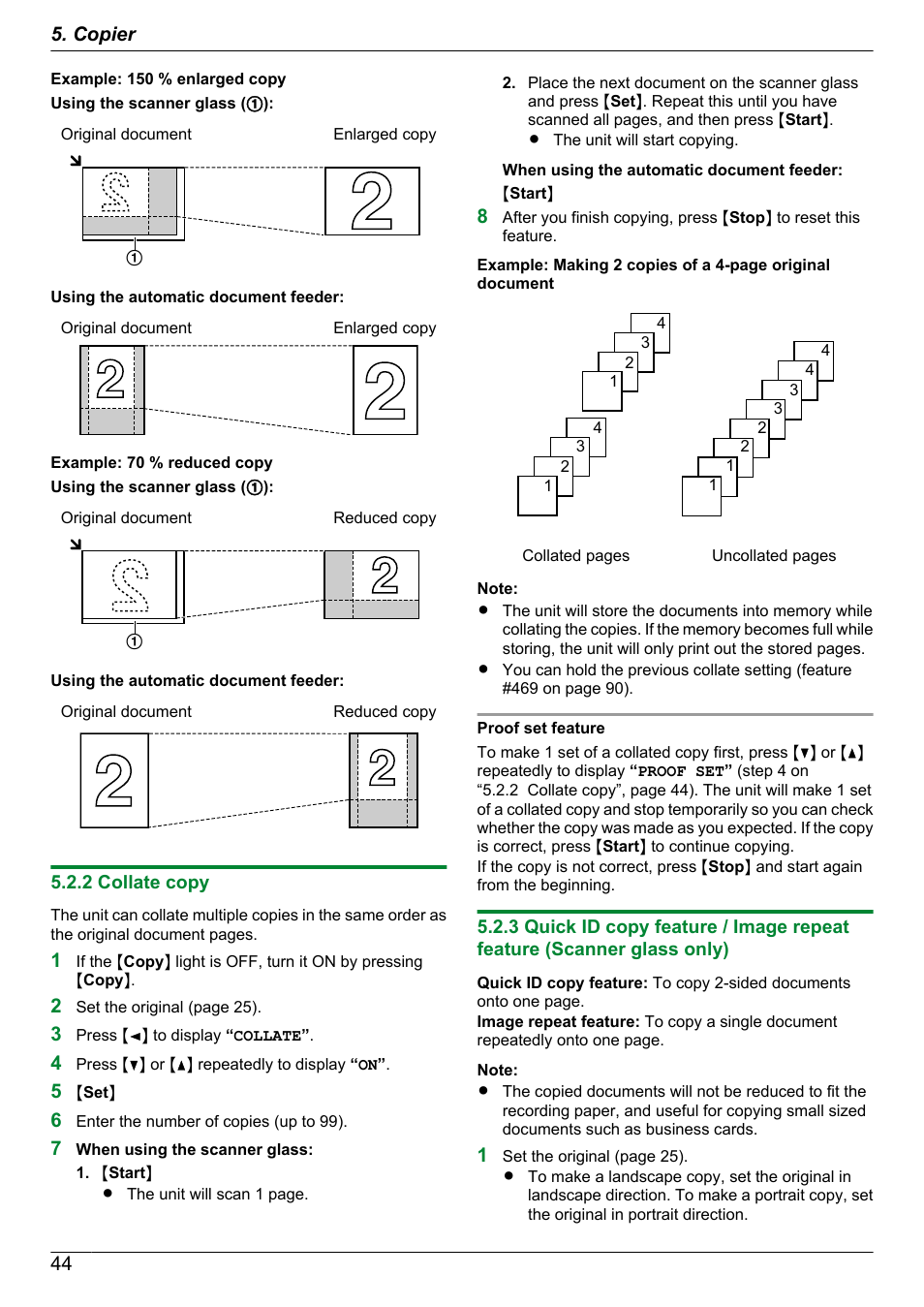 2 collate copy | Panasonic KX-MB2060 User Manual | Page 44 / 160