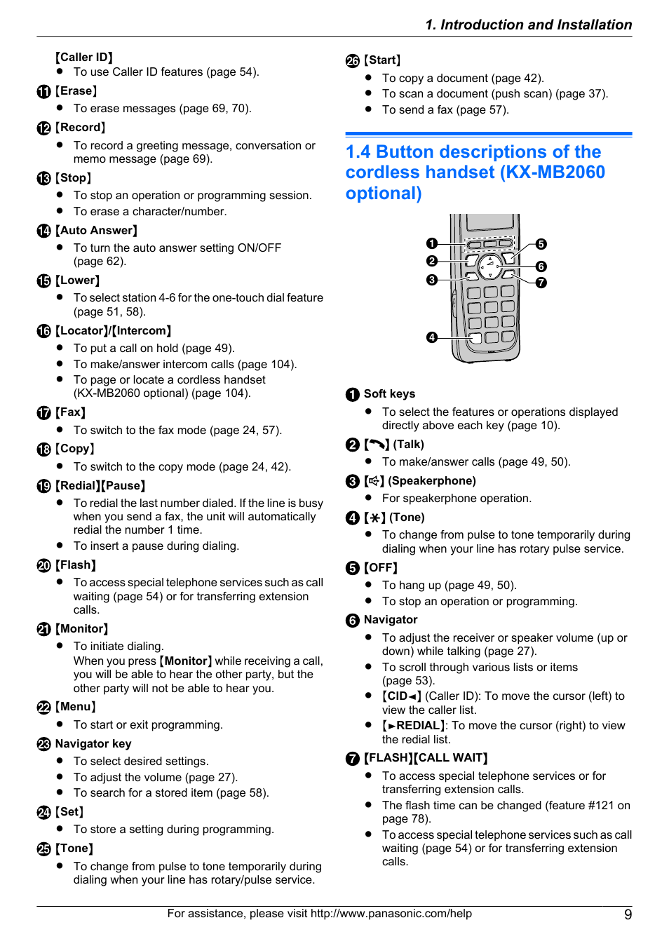 Introduction and installation | Panasonic KX-MB2060 User Manual | Page 9 / 160