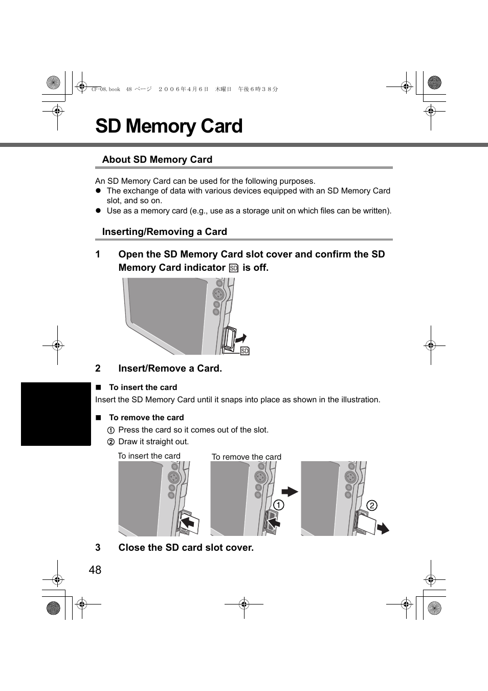 Panasonic CF-08 User Manual | Page 48 / 68