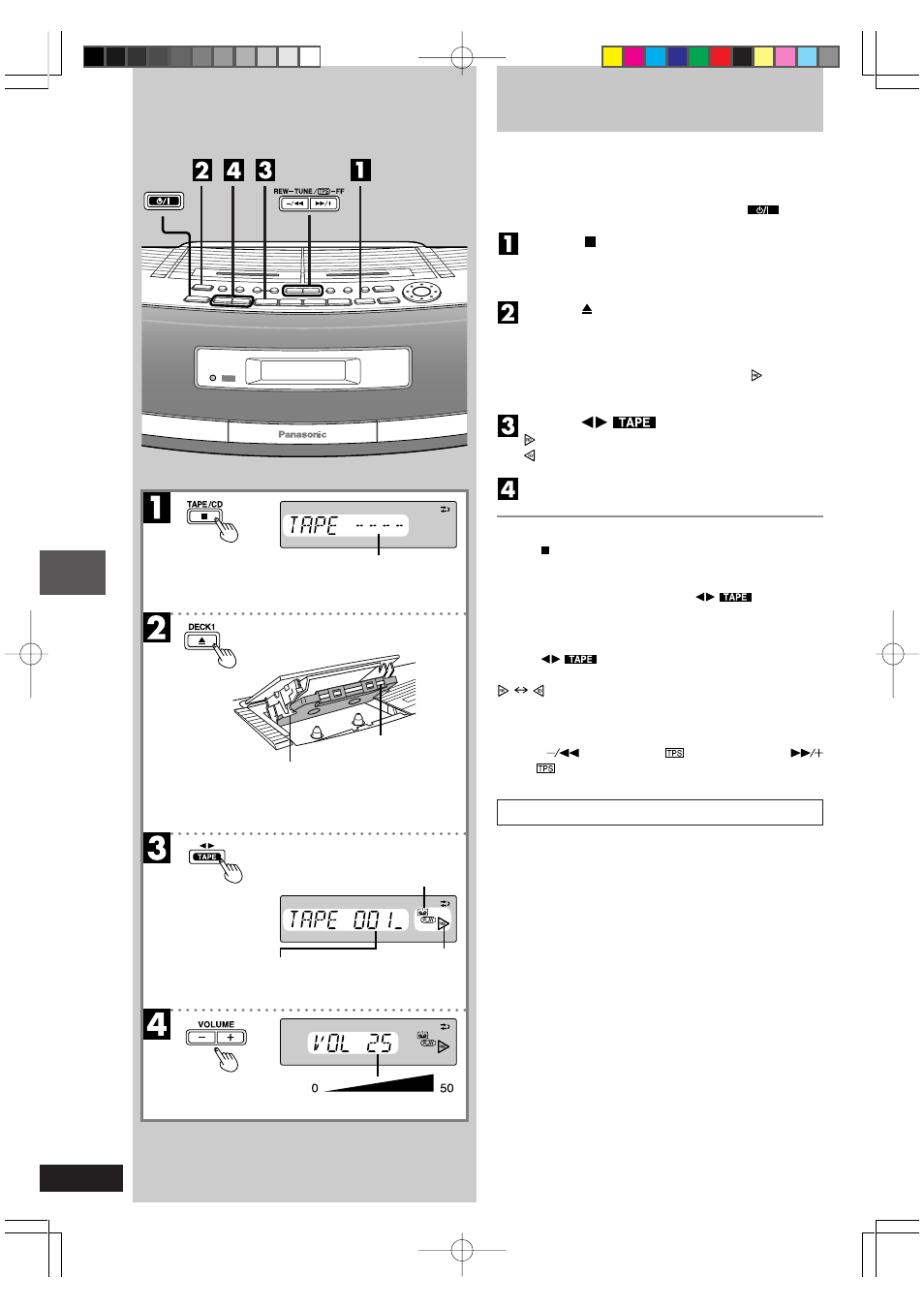 Cassette deck operations, Cassettes | Panasonic RX-ED50 User Manual | Page 14 / 24