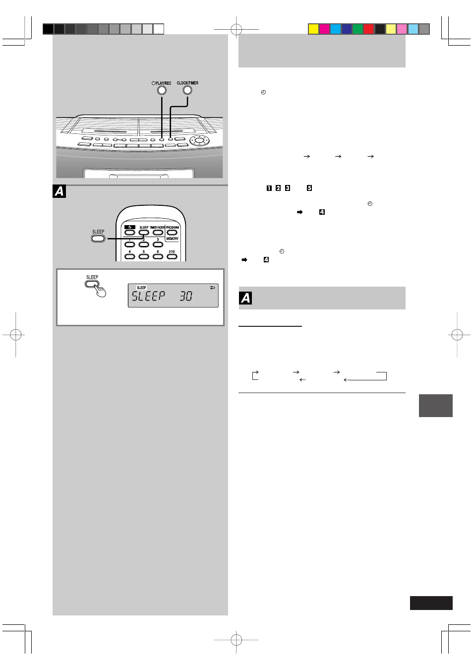 The sleep timer | Panasonic RX-ED50 User Manual | Page 21 / 24