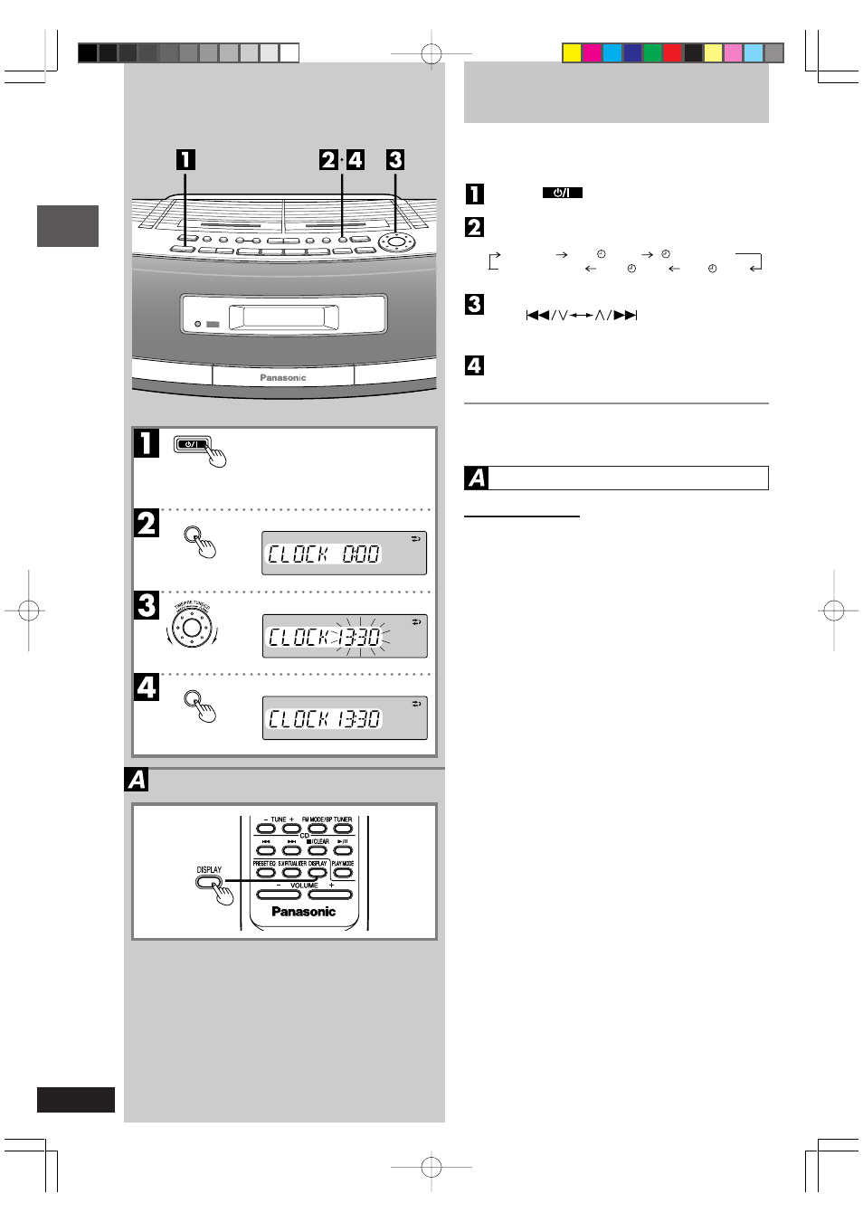 Setting the time | Panasonic RX-ED50 User Manual | Page 8 / 24