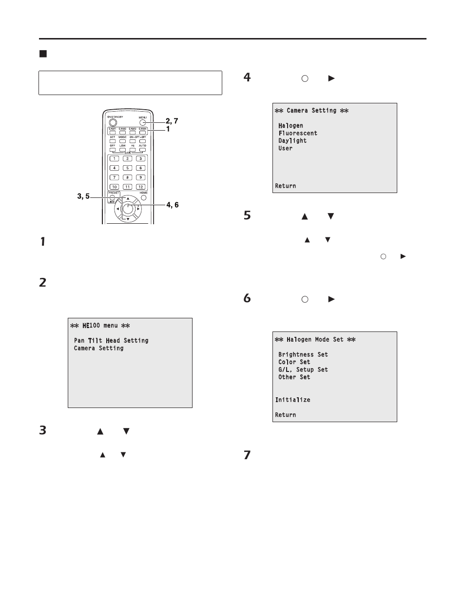 Selecting the shooting modes (scene files), How to select the shooting mode | Panasonic AW-HE100N User Manual | Page 20 / 64