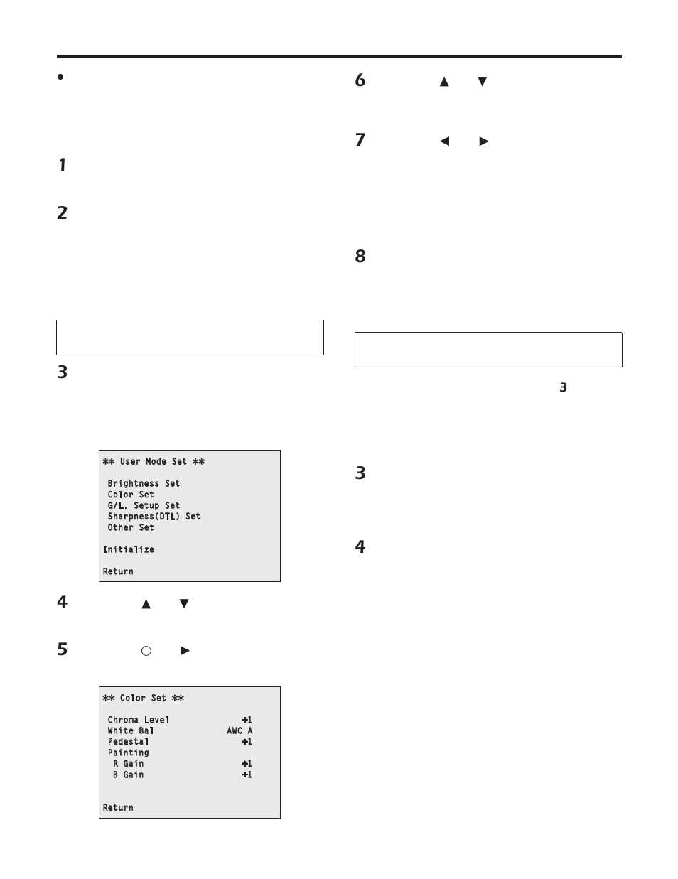 White balance adjustment | Panasonic AW-HE100N User Manual | Page 33 / 64