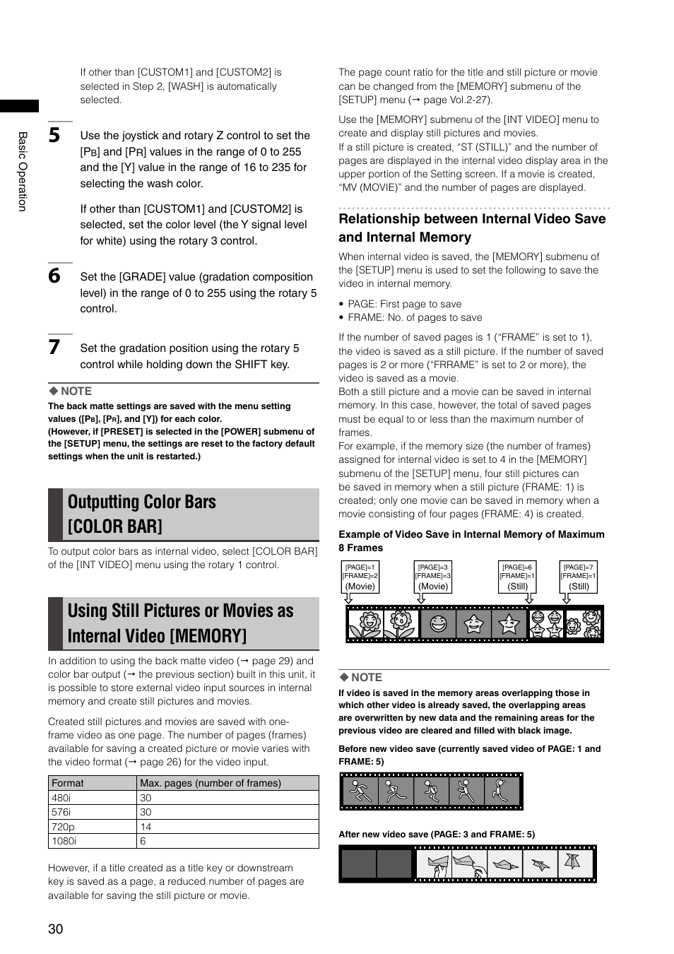 Outputting color bars [color bar | Panasonic AG-HMX100E User Manual | Page 30 / 48