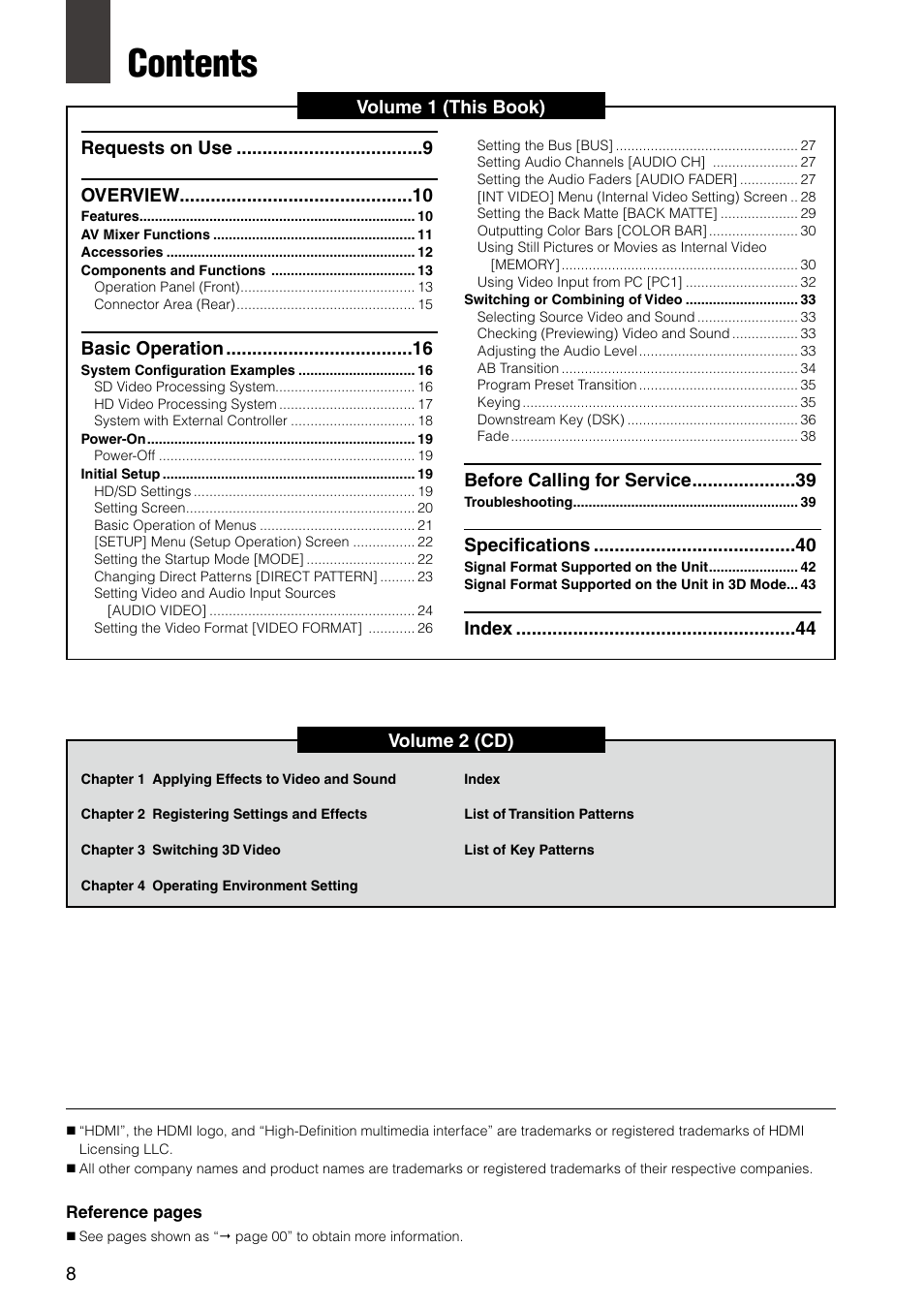 Panasonic AG-HMX100E User Manual | Page 8 / 48