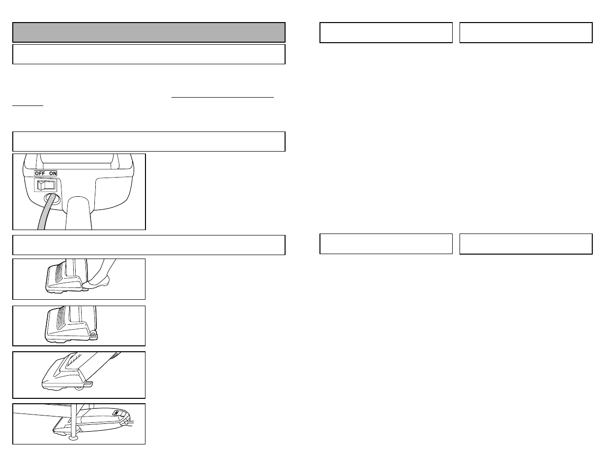 To operate cleaner, Power cord, On - off switch | Handle adjustments, On-off switch | Panasonic MC-V5239 User Manual | Page 18 / 44