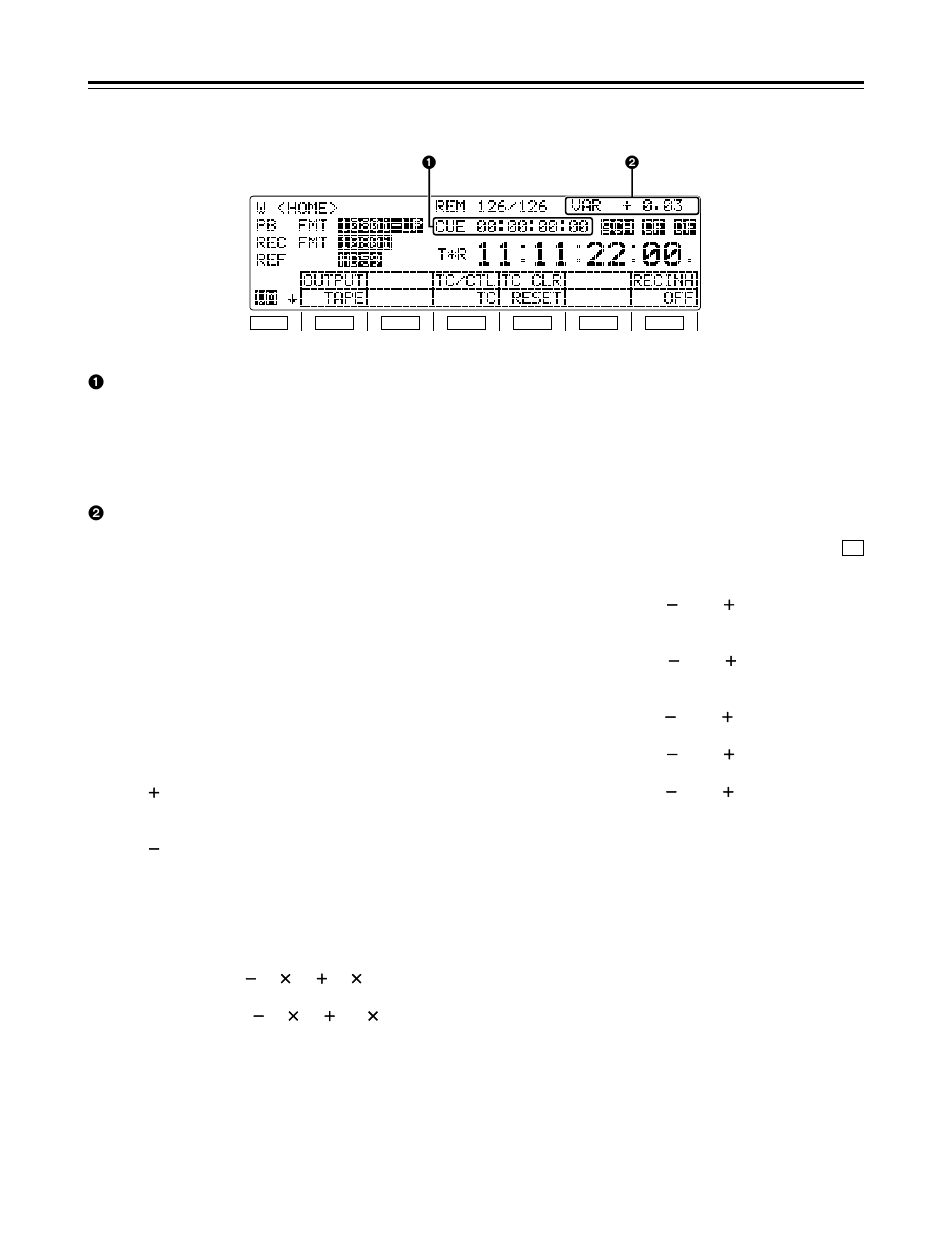 Parts and their functions, Time code display | Panasonic AJ-HD1700 User Manual | Page 16 / 134