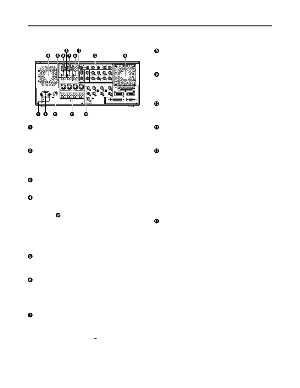 Parts and their functions, Rear panel, On off | Active through | Panasonic AJ-HD1700 User Manual | Page 18 / 134
