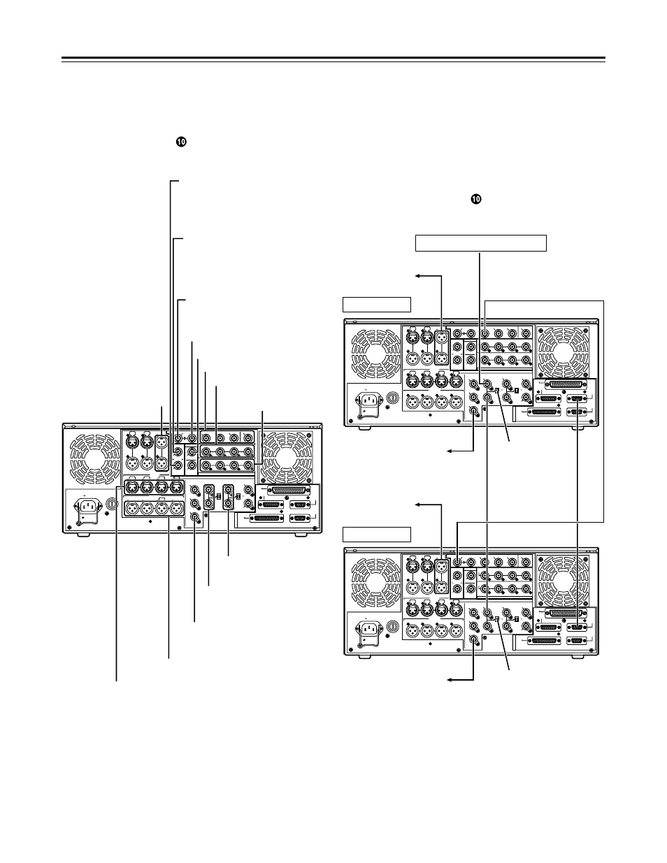 Connections, Example of connections performed for one vtr, Player side | Source side, Recorder side, Active through, Hd sdi outputs | Panasonic AJ-HD1700 User Manual | Page 20 / 134