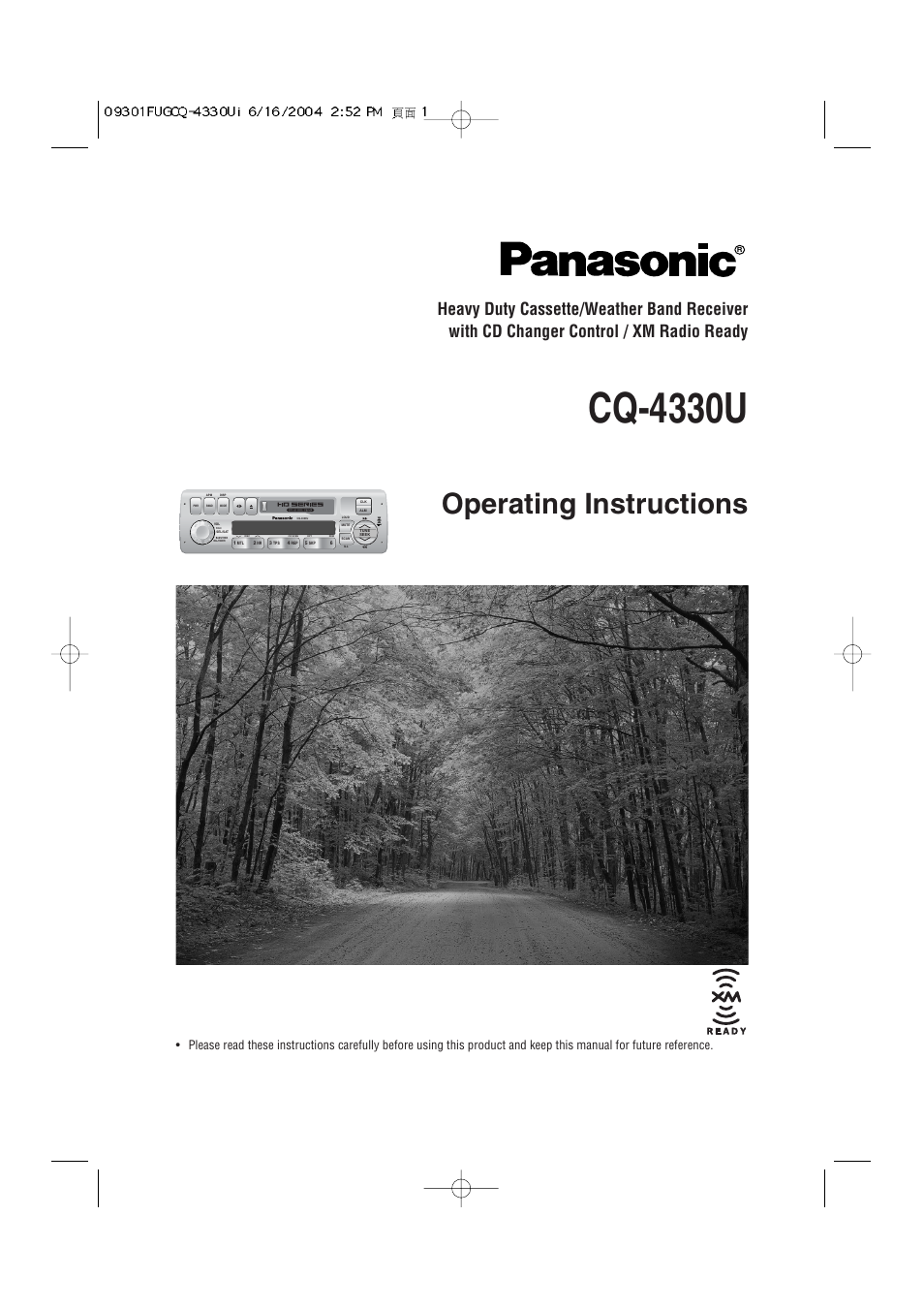 Panasonic CQ-4330U User Manual | 30 pages