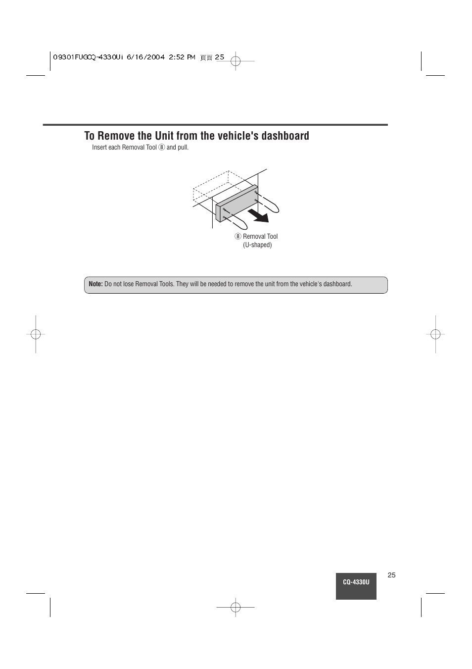 Panasonic CQ-4330U User Manual | Page 25 / 30