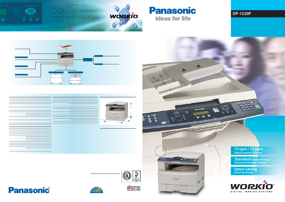 Panasonic DP-1520P User Manual | 2 pages