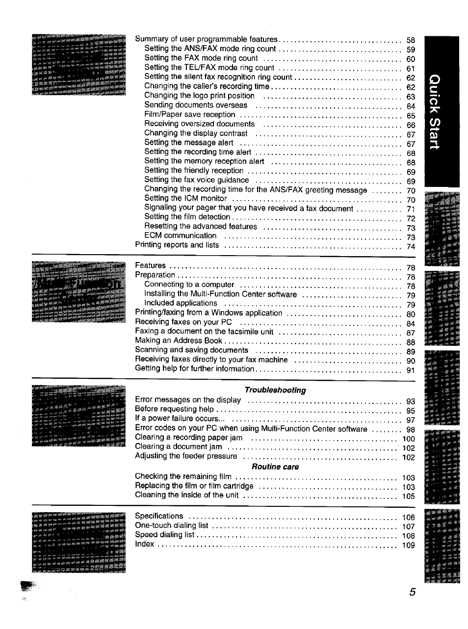 Panasonic KX-F1110NZ User Manual | Page 5 / 110