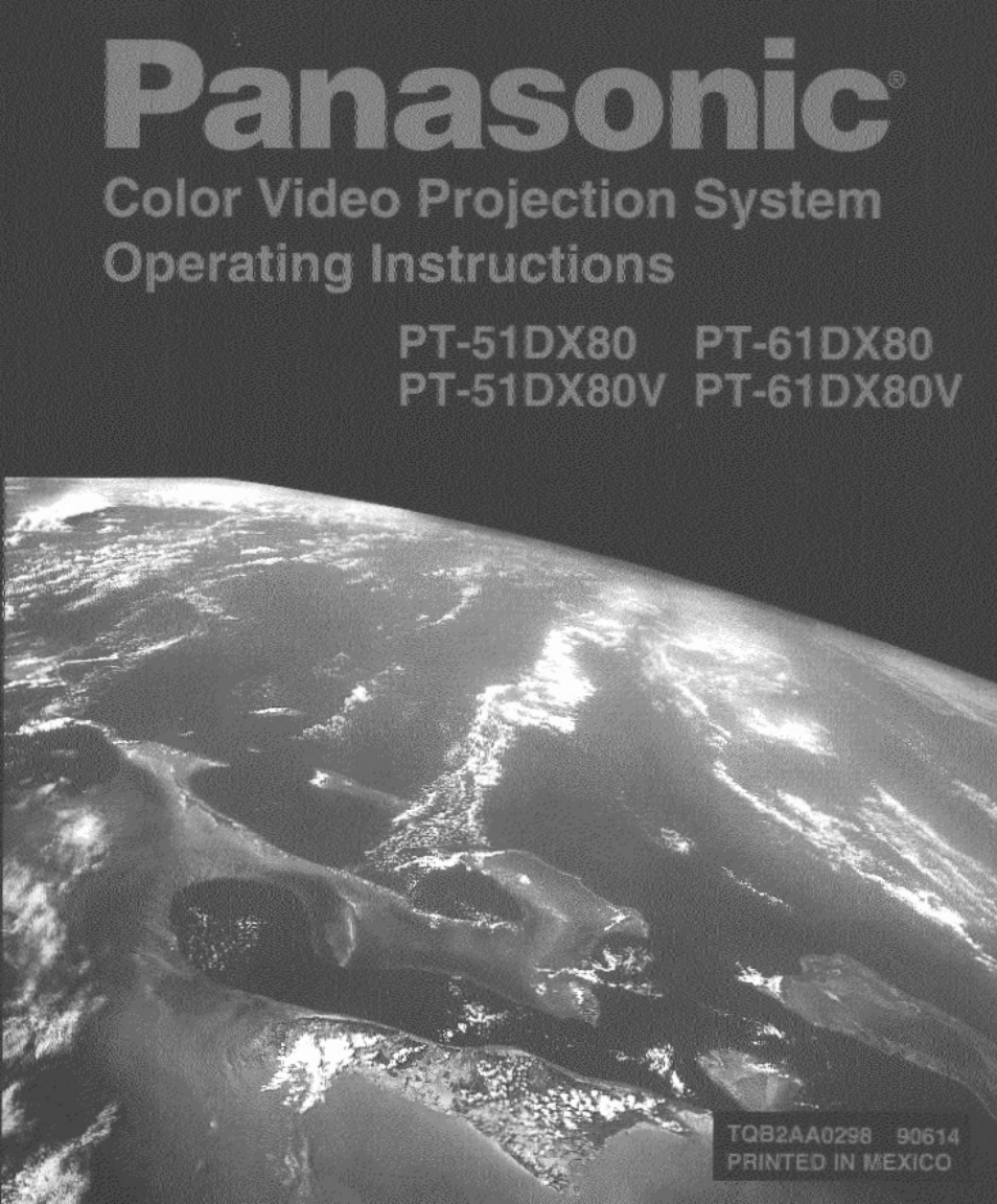 Panasonic PT 51DX80 User Manual | 52 pages