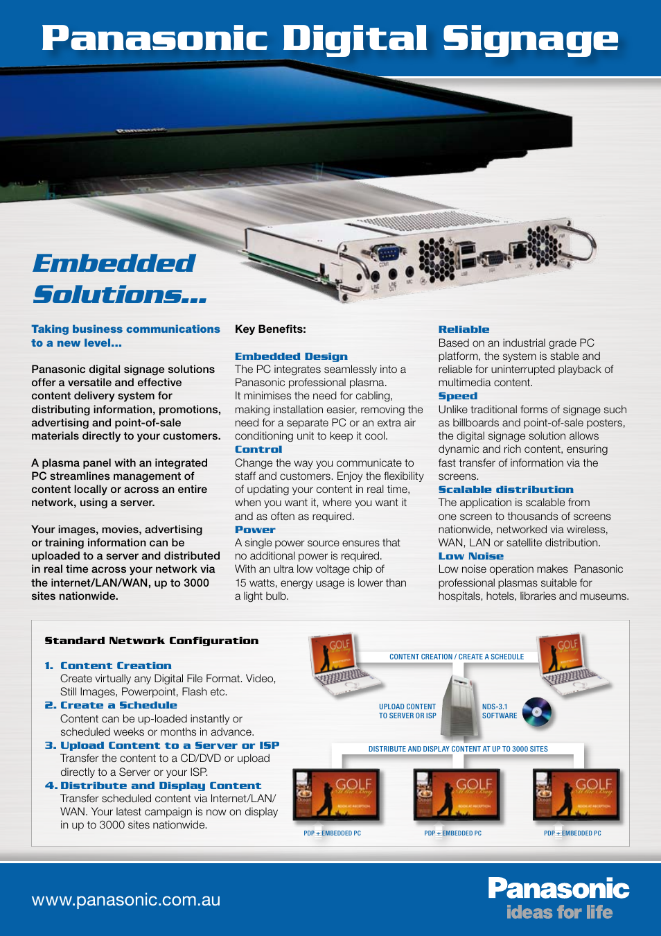 Panasonic Digital Signage User Manual | 2 pages