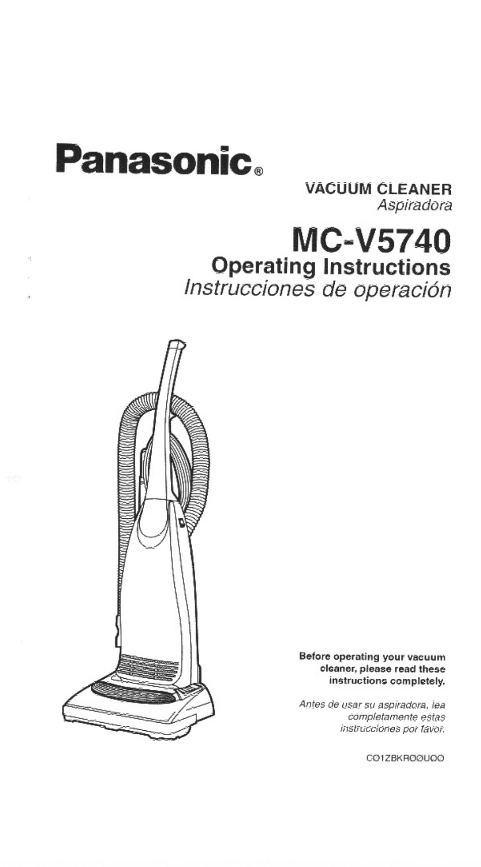 Panasonic ASPIRADORA MC-V5740 User Manual | 24 pages