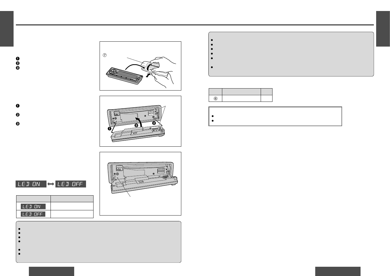 Electrical connections, Anti-theft system, Security indicator | Install removable face plate, Place the removable face plate into case | Panasonic CQ-DF501 User Manual | Page 10 / 13