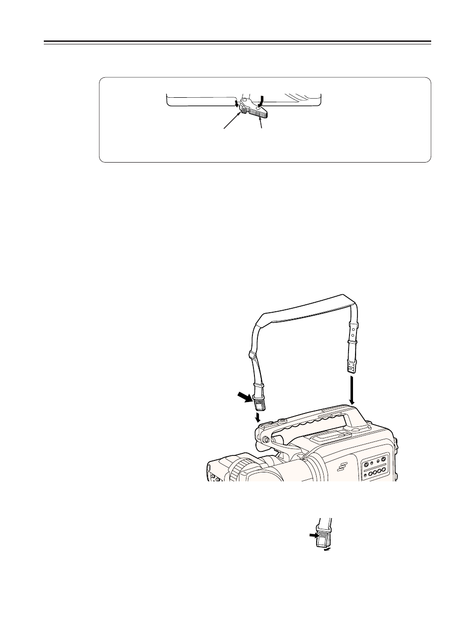 Fastening the shoulder belt (option) | Panasonic AJ-D215P User Manual | Page 30 / 68