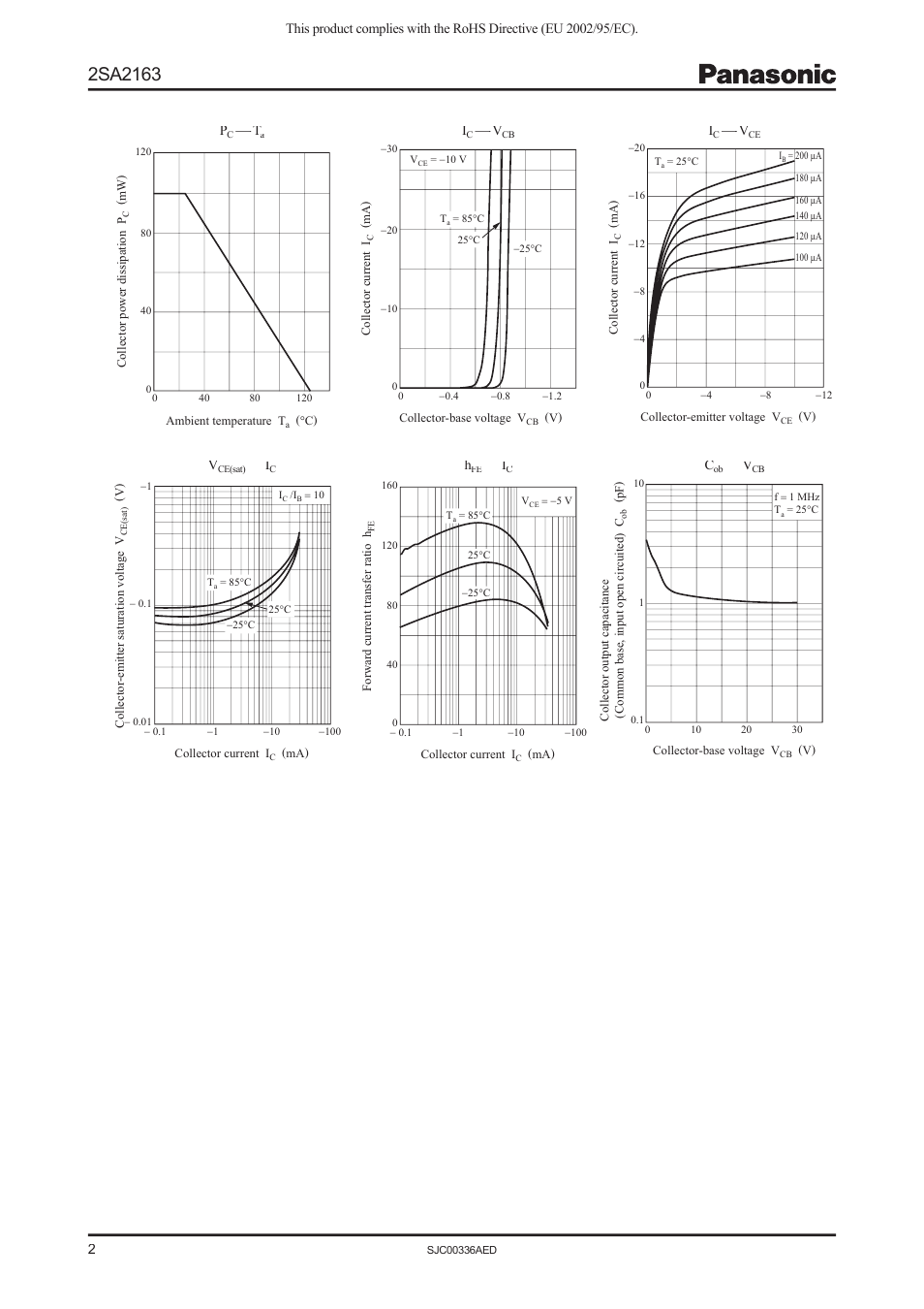 Panasonic 2SA2163 User Manual | Page 2 / 3