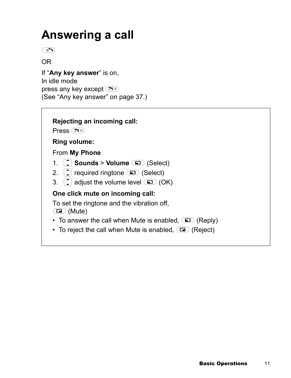 Answering a call | Panasonic EB-X300 User Manual | Page 14 / 125