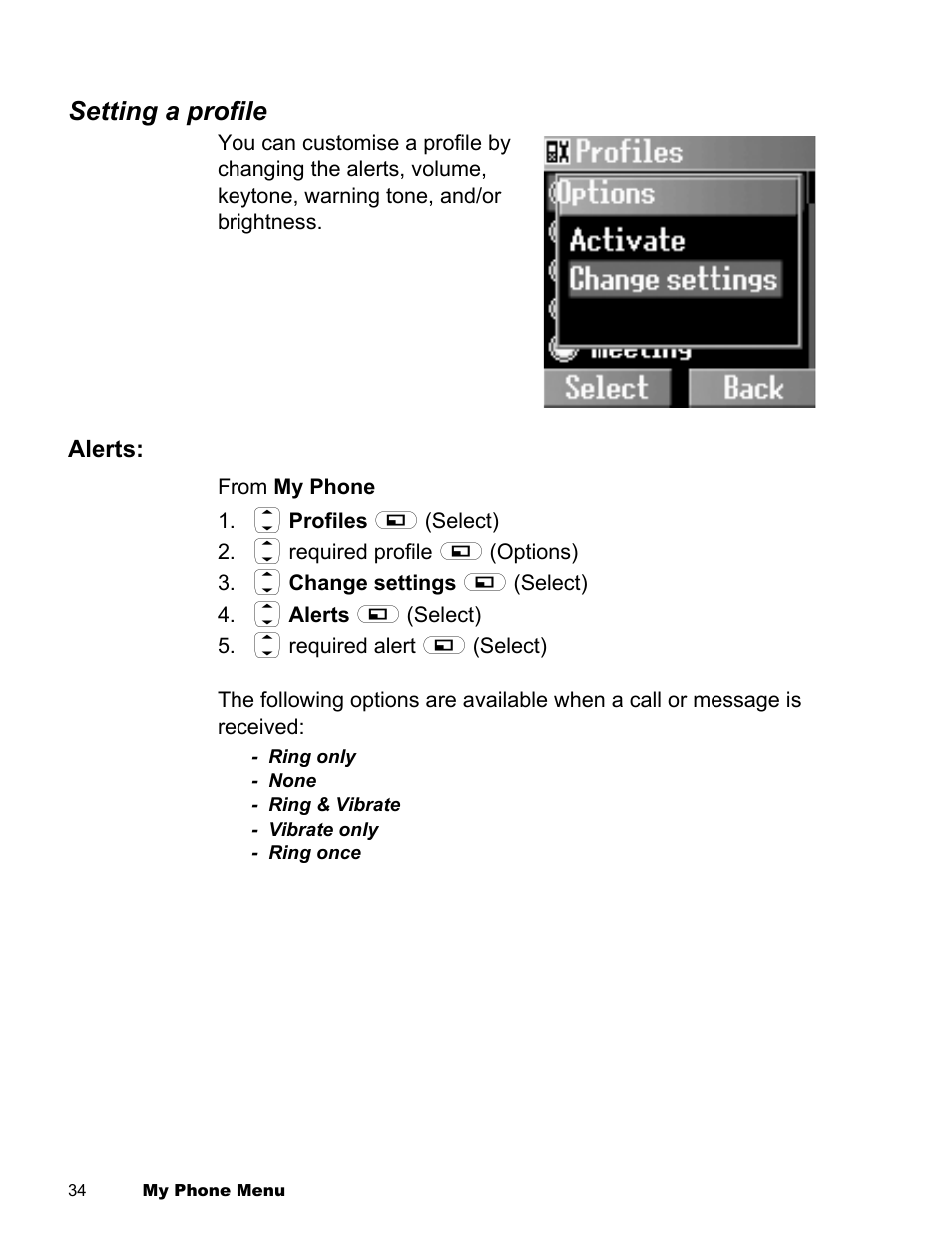 Setting a profile | Panasonic EB-X300 User Manual | Page 37 / 125