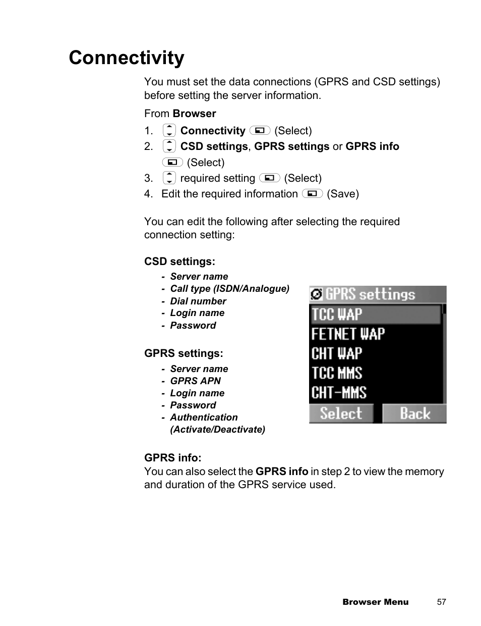 Connectivity | Panasonic EB-X300 User Manual | Page 60 / 125