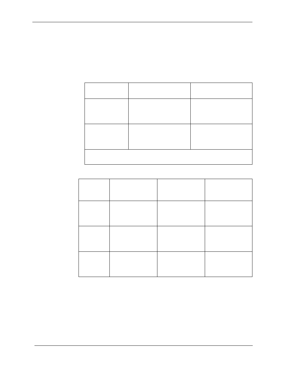 Table 4-9, T1 and analog trunk assignments, dbs 40 -14, Table 4-10 | T1 and analog trunk assignments, dbs 72 -14 | Panasonic CPC-EX User Manual | Page 62 / 204