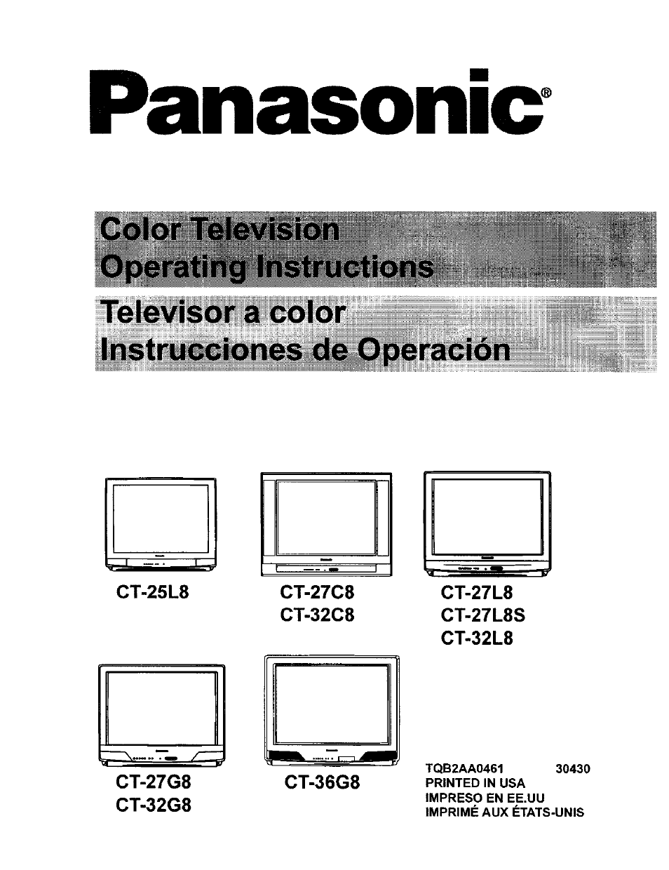 Panasonic CT-32G8 User Manual | 45 pages