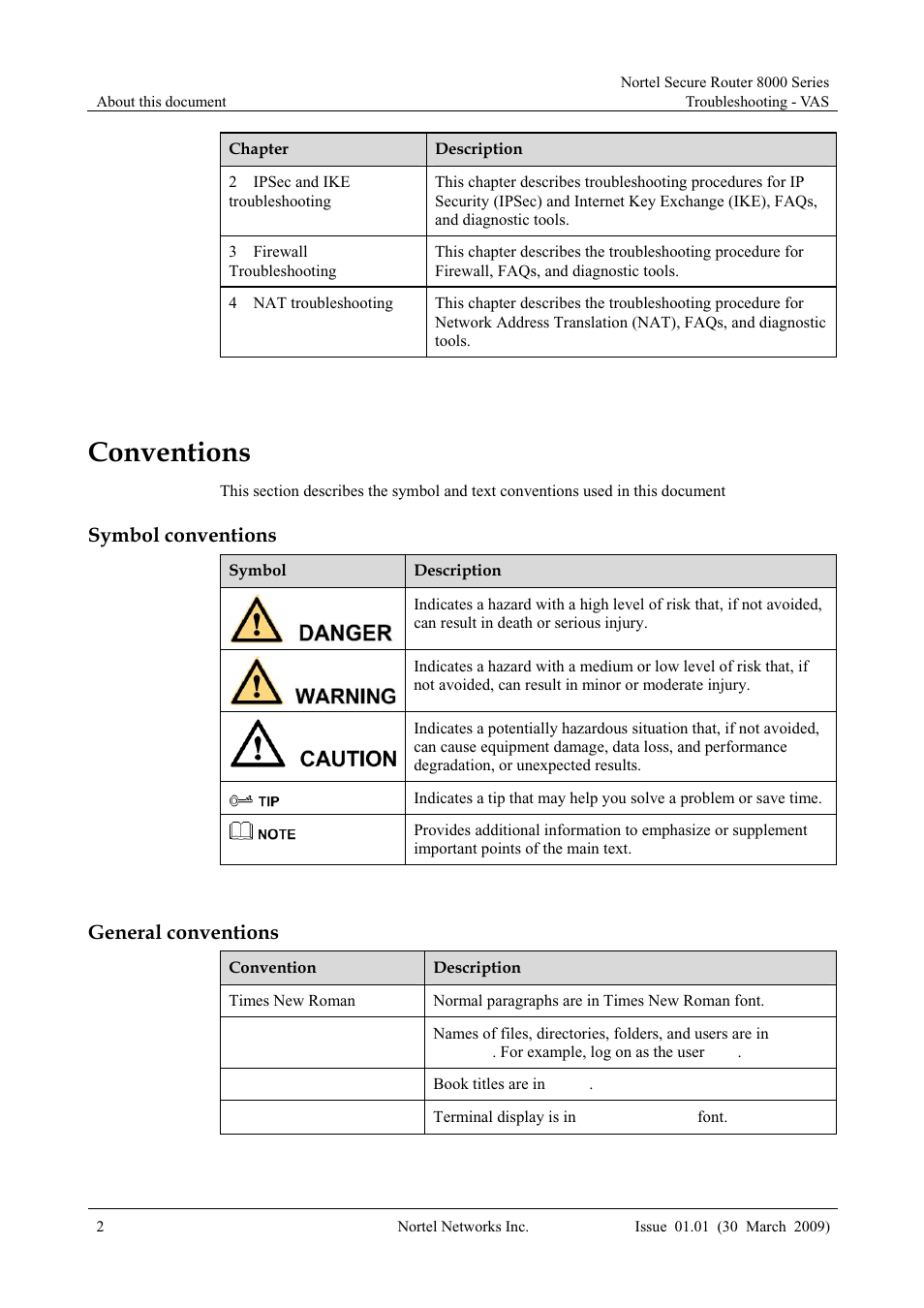 Conventions, General conventions, Symbol conventions | K danger, Warning, Caution | Panasonic 8000 User Manual | Page 12 / 156