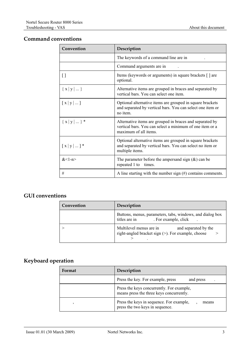 Command conventions, Gui conventions, Keyboard operation | Panasonic 8000 User Manual | Page 13 / 156
