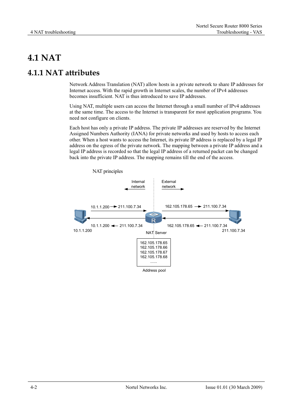 1 nat, 1 nat attributes, 1 nat -2 | 1 nat attributes -2 | Panasonic 8000 User Manual | Page 132 / 156