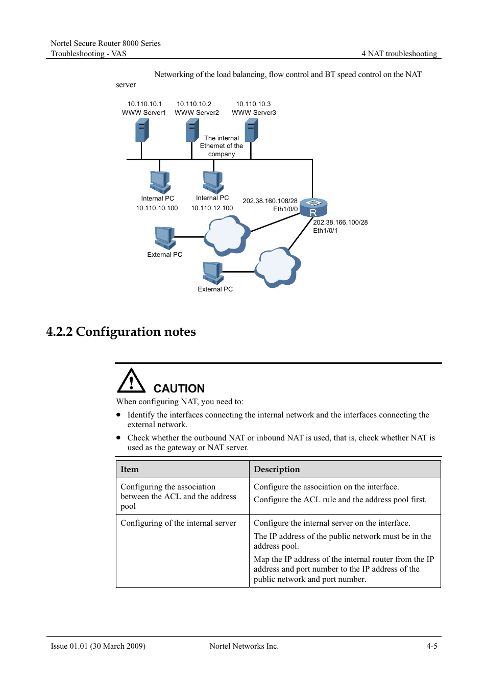 2 configuration notes, 2 configuration notes -17, Caution | Panasonic 8000 User Manual | Page 135 / 156