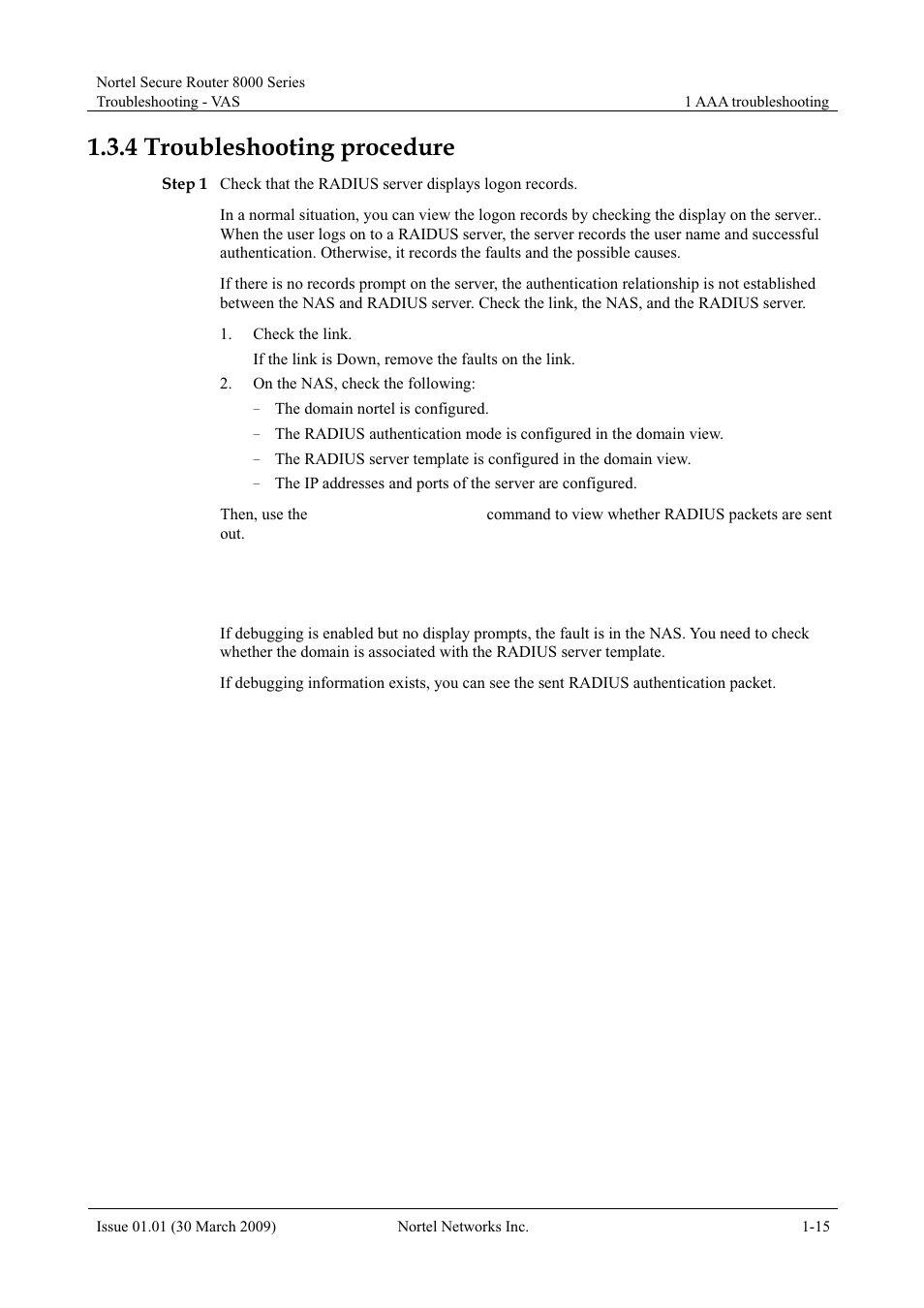 4 troubleshooting procedure, 4 troubleshooting procedure -15, Troubleshooting procedure | Panasonic 8000 User Manual | Page 33 / 156