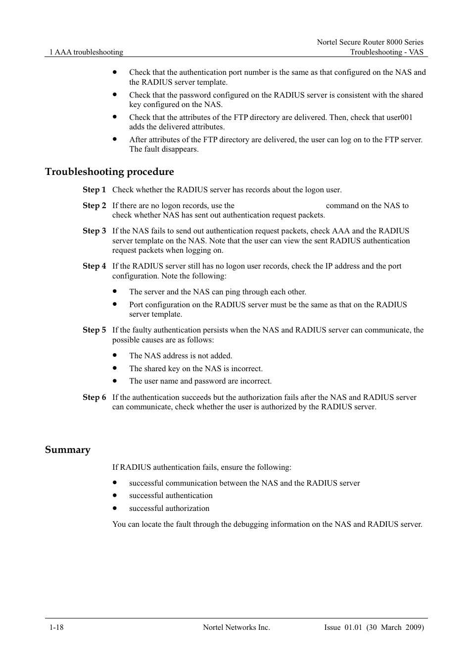 Troubleshooting procedure, Summary, 4 troubleshooting procedure -22 | Panasonic 8000 User Manual | Page 36 / 156